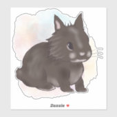 Brown lionhead watercolor  sticker (Vel)