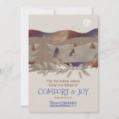 Brown, logo bleu Rustique Cartes de fin de année d (Devant)