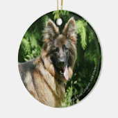 Brown Long Hazard German Shepherd 1 Keramisch Ornament (Links)