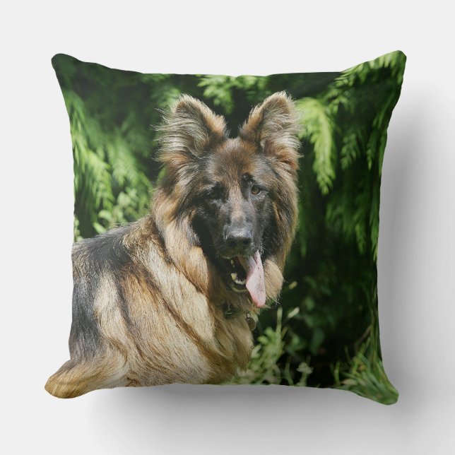 Brown Long Hazard German Shepherd 1 Kussen (Voorkant)