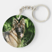 Brown Long Hazard German Shepherd 1 Sleutelhanger (Achterkant)