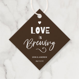 Brown Love is Brewing Wedding Bedankjes Labels