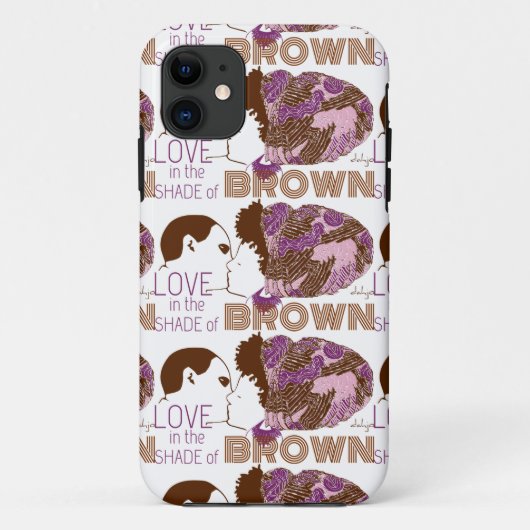 BROWN LOVE PAARS & PINK Case-Mate iPhone CASE (Achterkant)