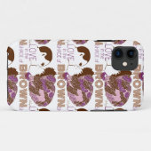 BROWN LOVE PAARS & PINK Case-Mate iPhone CASE (Achterkant (horizontaal))