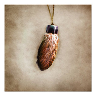 Brown Lucky Rabbit's Foot Foto Afdruk