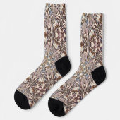 Brown Mandala Art Psychedelic Style Socks Sokken (Links)