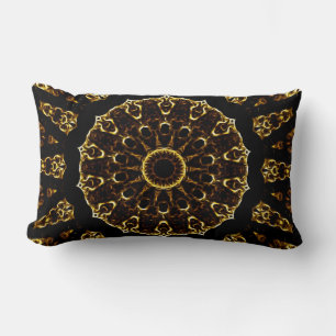 Brown Mandala Lumbar Pillow Kussen