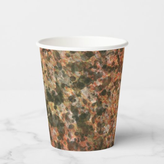 Brown Marble Coffee Papieren Bekers (Achterkant)