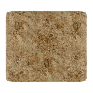 Brown Marble Fossil Kijk Snijplank