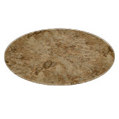 Brown Marble Fossil Kijk Snijplank (Hoek)