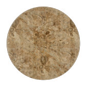 Brown Marble Fossil Kijk Snijplank (Voorkant)