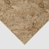 Brown Marble Fossil Kijk Tissuepapier (Detail)