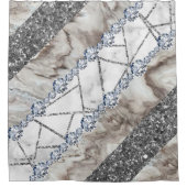 Brown Marble Stone Modern Abstract Douchegordijn (Voorkant)