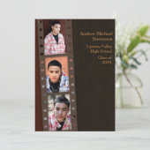 Brown, Maroon Color Block Grad Carte photo (Debout devant)