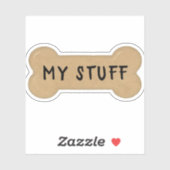 Brown Milk Bone with Text Sticker (Vel)