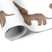 Brown Mini Goldendole Cute Cartoon Dog Pattern Cadeaupapier (Rol Hoek)