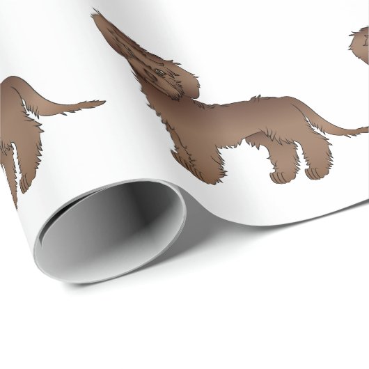 Brown Mini Goldendole Cute Cartoon Dog Pattern Cadeaupapier (Rol Hoek)