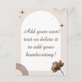 Brown minimalist Boho merkt  Briefkaart op (Voorkant)