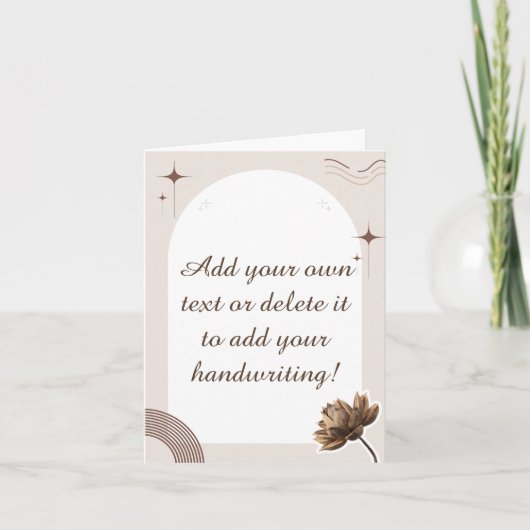 Brown minimalist Boho merkt  op (Voorkant)