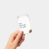 Brown minimalist Boho merkt op Badge (Handheld)