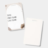 Brown minimalist Boho merkt op Badge (Voor- en achterkant)