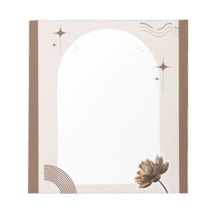 Brown minimalist Boho merkt op Notitieblok