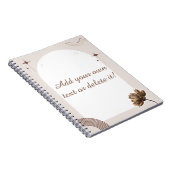 Brown minimalist Boho merkt op Notitieboek (Rechterzijde)