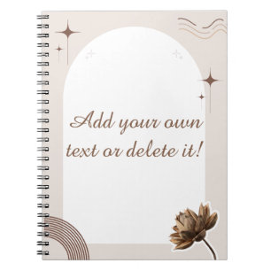 Brown minimalist Boho merkt op Notitieboek