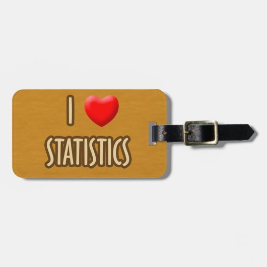 BROWN MODEL - I LOVE STATISTICS BAGAGELABEL (Voorkant horizontaal)