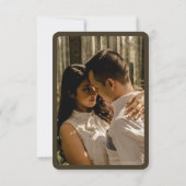 Brown Modern Photo RSVP Insert QR Code (Achterkant)