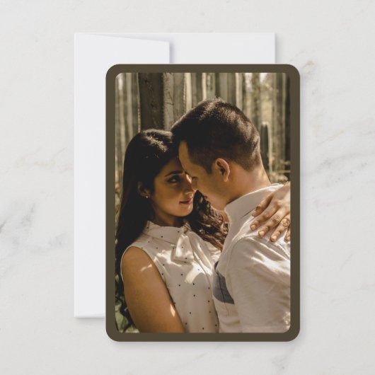 Brown Modern Photo RSVP Insert QR Code (Dos)