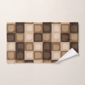 Brown moderne Boho Arch Motif Aztèque géométrique (Serviette à main)