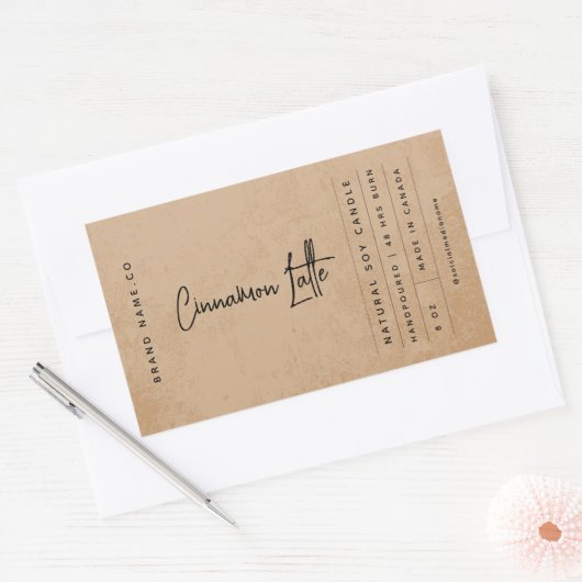 Brown moderne café Rustique Étiquette (Enveloppe)