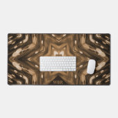 Brown Monogramme Moderne Motif aquarelle (Clavier et souris)