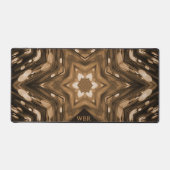 Brown Monogramme Moderne Motif aquarelle (Recto)