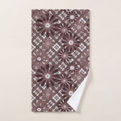 Brown, motif de fleurs (Serviette à main)