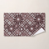 Brown, motif de fleurs (Serviette à main)