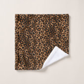 Brown Motif Leopard (Gant de toilette)