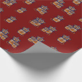 Brown Mouse pattern Curtain Cadeaupapier (Hoek)