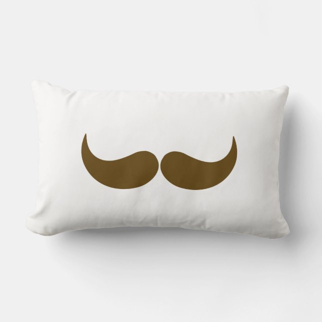 Brown Mustache Kussen (Voorkant)