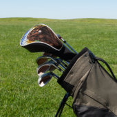 Brown Newfoundland Hondenglas Ornament Golfheadcover (Insitu)