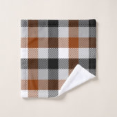 Brown noir blanc Twill En vichy design (Gant de toilette)