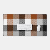 Brown noir blanc Twill En vichy design (Clavier et souris)