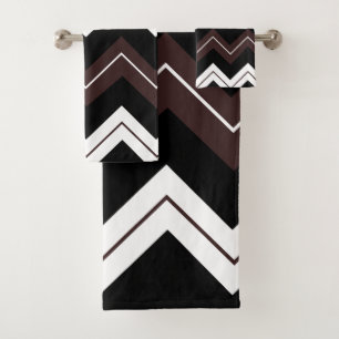 Brown noir Chevron Motif en bande