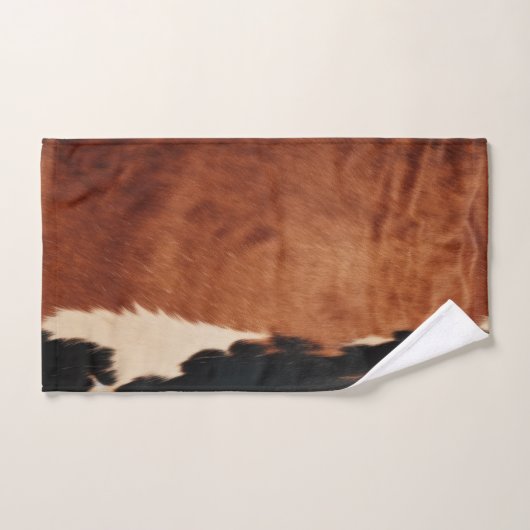 Brown Noir Noir Faux Cowhide (Serviette à main)