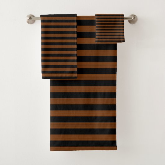 Brown noir rayures Motif sans couleur (En situation)