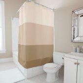 Brown Ombre Striped Douchegordijn (In situ)