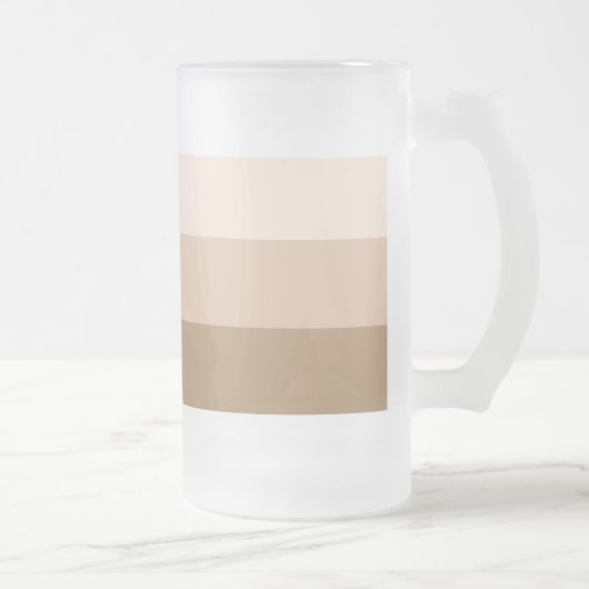 Brown Ombre Striped Matglas Bierpul (Rechts)