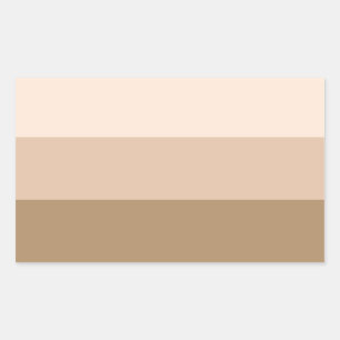 Brown Ombre Striped Rechthoekige Sticker