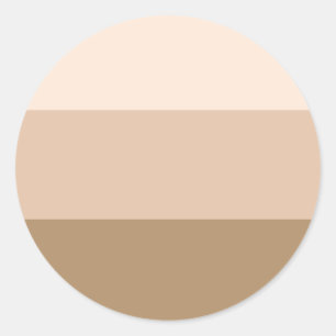 Brown Ombre Striped Ronde Sticker